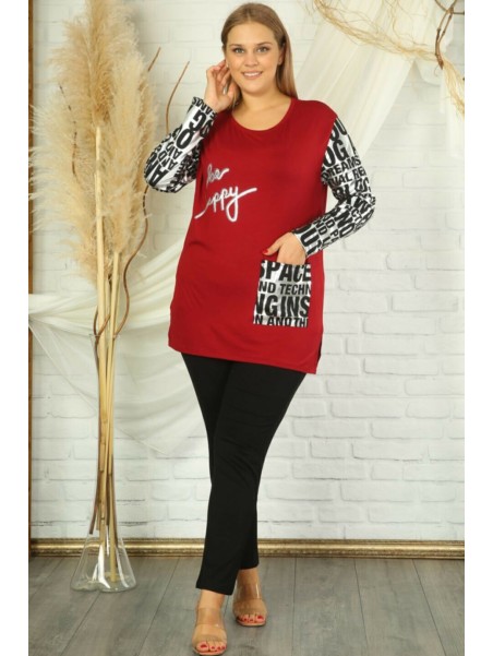 Blūzes tunika ar uzrakstiem