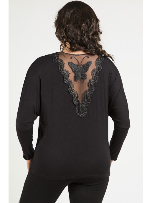 Стильная черная блузка с длинными... Стильная черная блузка с длинными...