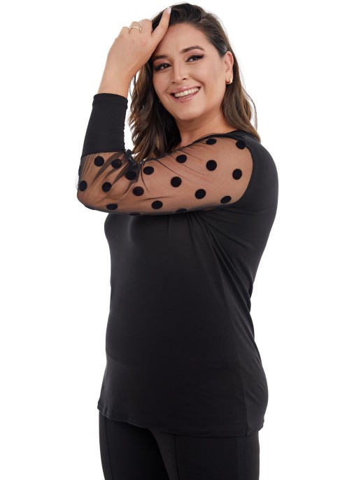 Eleganta melna blūze ar greznām... Eleganta melna blūze ar greznām...