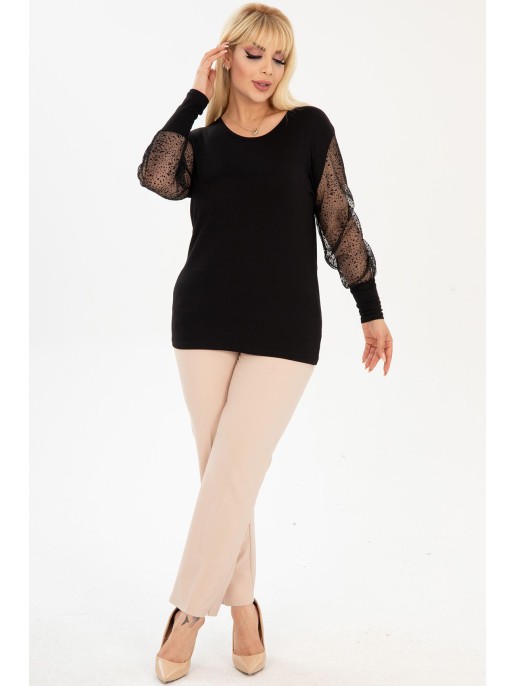 Eleganta melna blūze ar greznām... Eleganta melna blūze ar greznām...