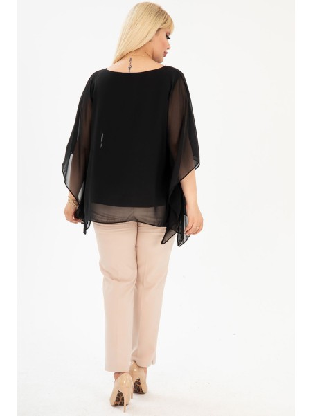 Повседневная черная блузка для женщин