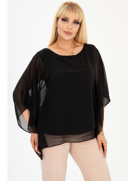Повседневная черная блузка для женщин
