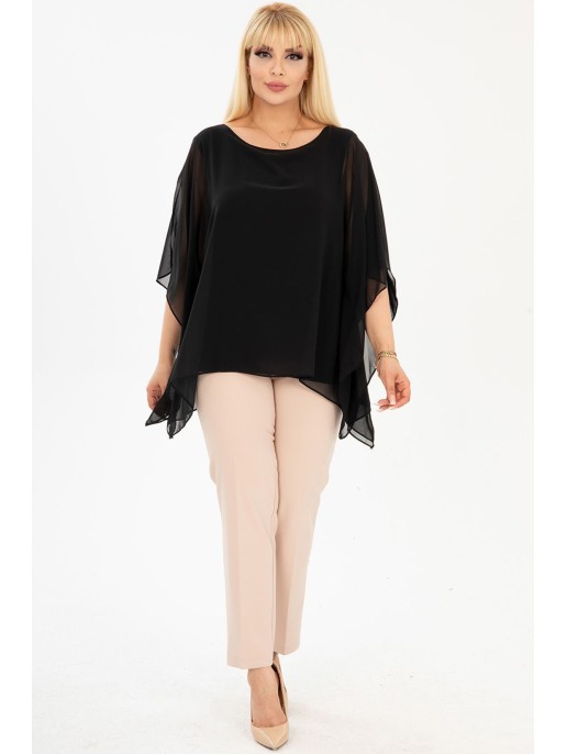 Must vabaaja pluus naistele Must vabaaja pluus naistele