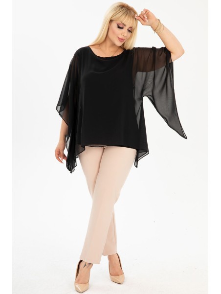 Повседневная черная блузка для женщин