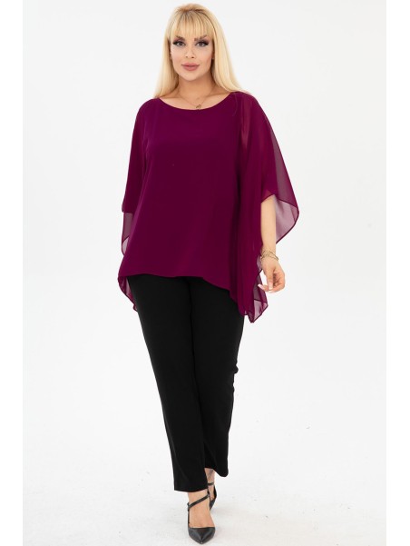 Eleganta plandīšanās blūze sievietēm