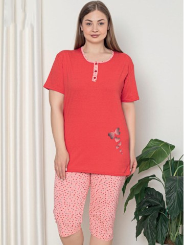 Suures suuruses naturaalsest puuvillast pidžaama