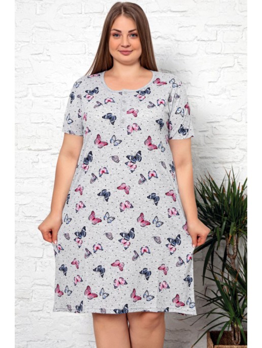 Светло-серые ночные сорочки с бабочками