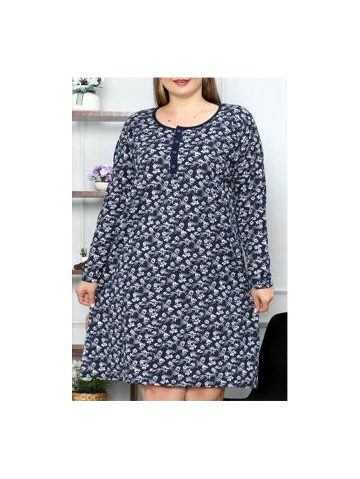 Medvilniniai moterų naktiniai ilgomis rankovėmis