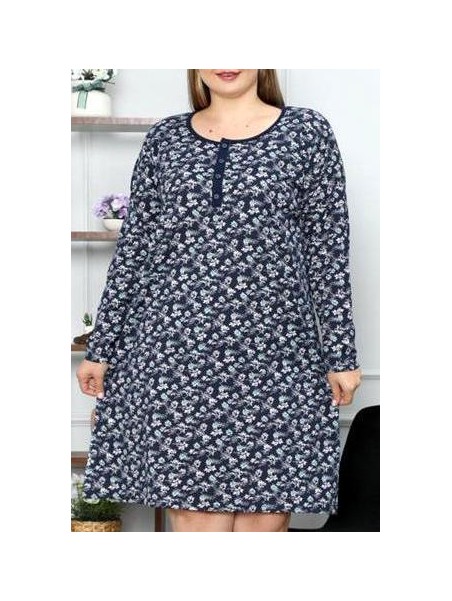 Medvilniniai moterų naktiniai ilgomis rankovėmis