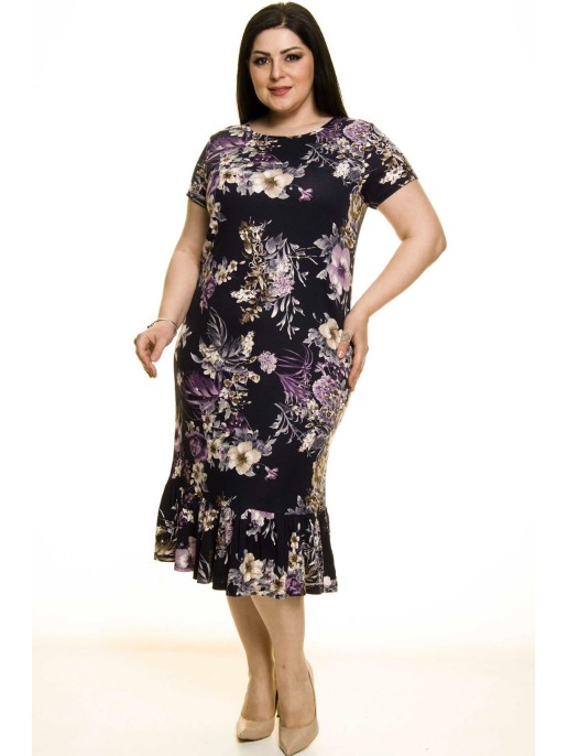 Tumesinine lilleprindiga kleit Tumesinine lilleprindiga kleit