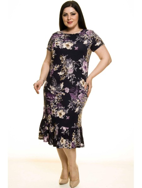 Tamsiai mėlyna suknelė