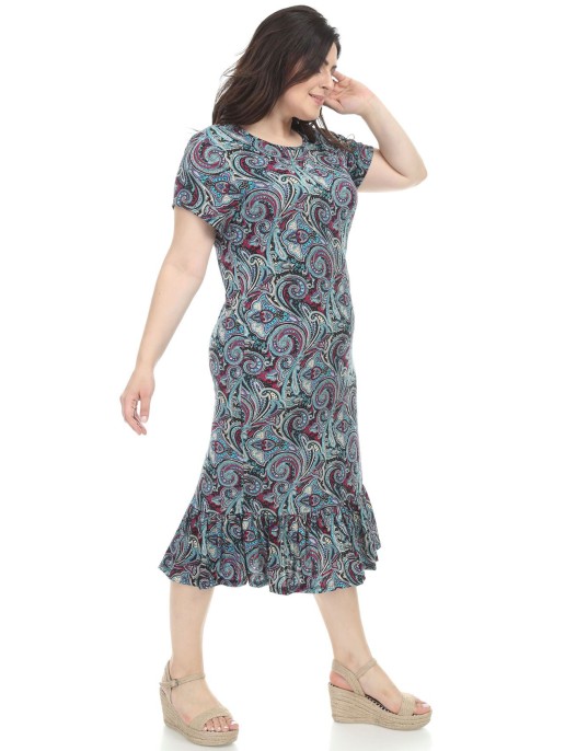 Marginta suknelė trumpomis rankovėmis Marginta suknelė trumpomis rankovėmis