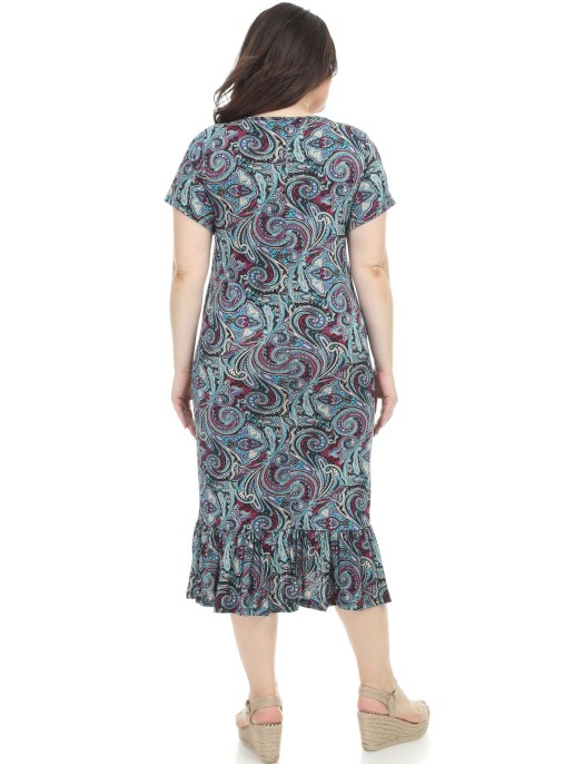 Marginta suknelė trumpomis rankovėmis Marginta suknelė trumpomis rankovėmis