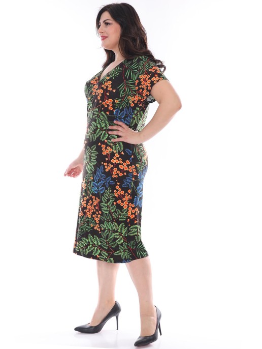 Kleita ar īsām piedurknēm un kakla... Kleita ar īsām piedurknēm un kakla...