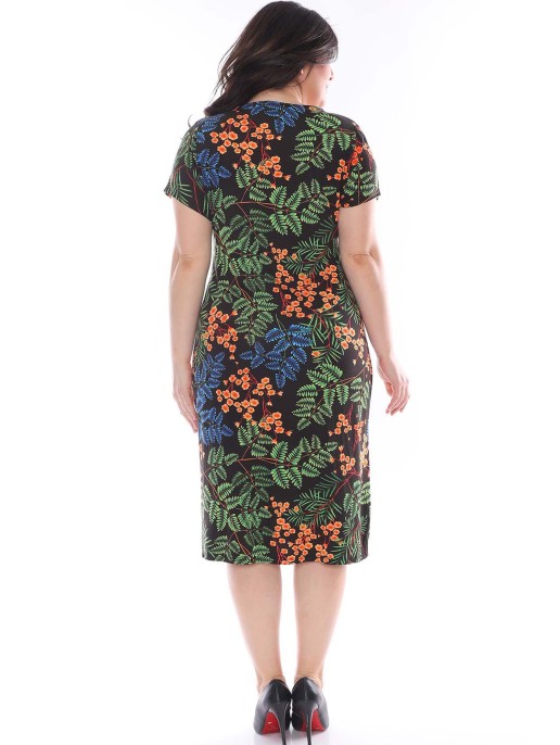 Suknelė trumpomis rankovėmis su iškirpte Suknelė trumpomis rankovėmis su iškirpte