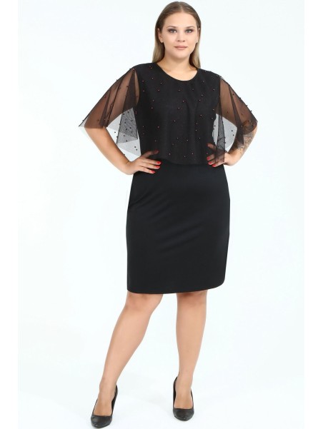 Puošni suknelė su bordiniais karoliukais