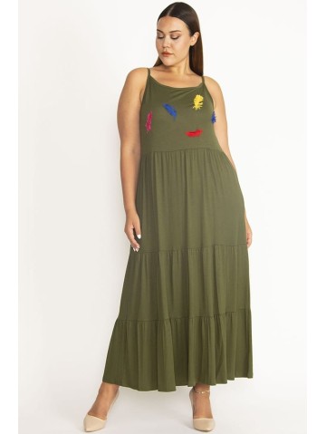 Pikk vaba aja kleit rihmadega