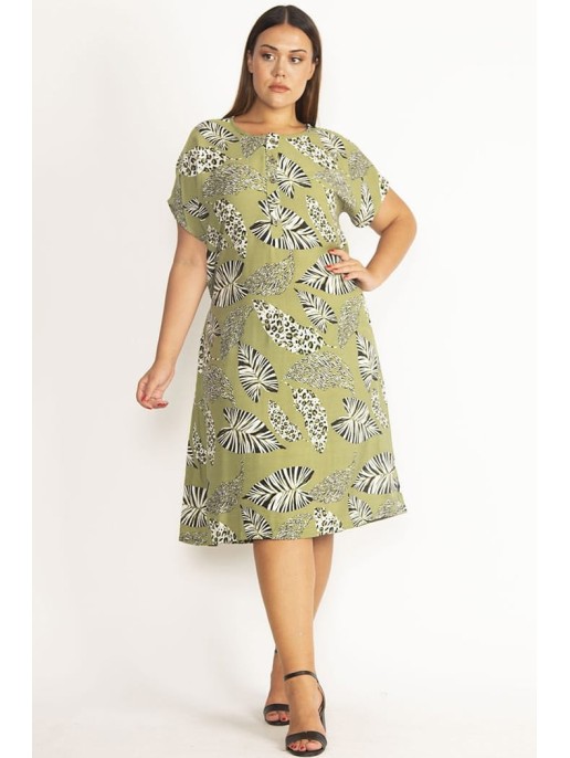 Oliivimustriga kleit naistele Oliivimustriga kleit naistele