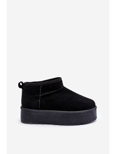 Suede Snow Boots On Platform Black Corcoran