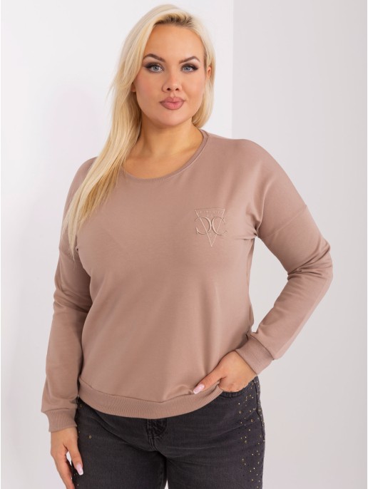 Bluzka-RV-BZ-9312.28P-ciemny bezowy Bluzka-RV-BZ-9312.28P-ciemny bezowy