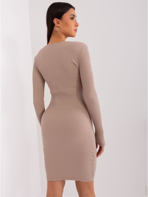 Sukienka-RV-SK-9220.72-ciemny bezowy Sukienka-RV-SK-9220.72-ciemny bezowy