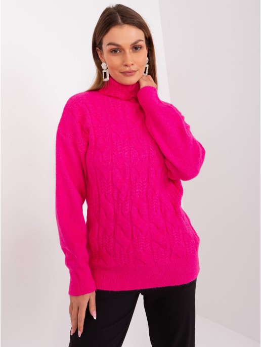 Sweter-AT-SW-23401.97P-fuksjowy Sweter-AT-SW-23401.97P-fuksjowy