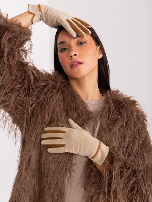 Rękawiczki-AT-RK-238601.25P-beżowy Rękawiczki-AT-RK-238601.25P-beżowy