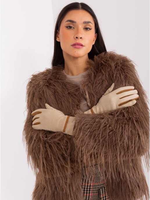 Rękawiczki-AT-RK-238601.25P-beżowy Rękawiczki-AT-RK-238601.25P-beżowy