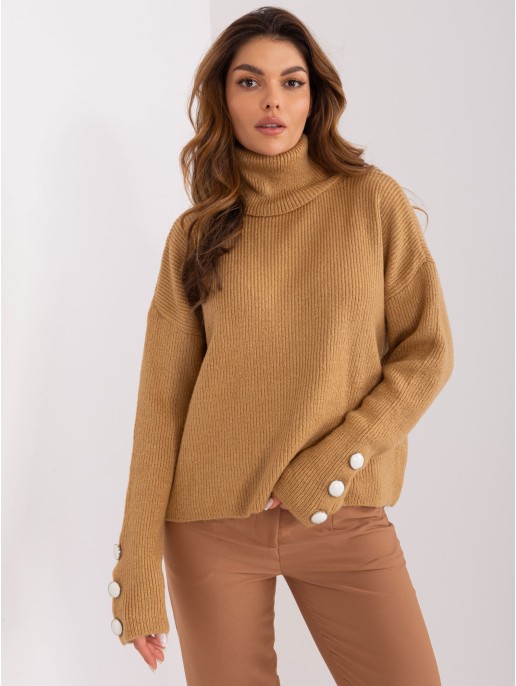 Sweter-BA-SW-015.01P-camelowy Sweter-BA-SW-015.01P-camelowy