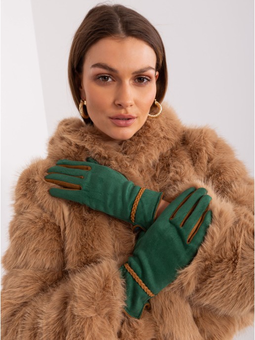 Rękawiczki-AT-RK-238601.98-ciemny zielony Rękawiczki-AT-RK-238601.98-ciemny zielony