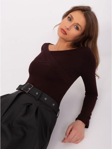 Bluzka-EM-BZ-785.32P-ciemny brązowy