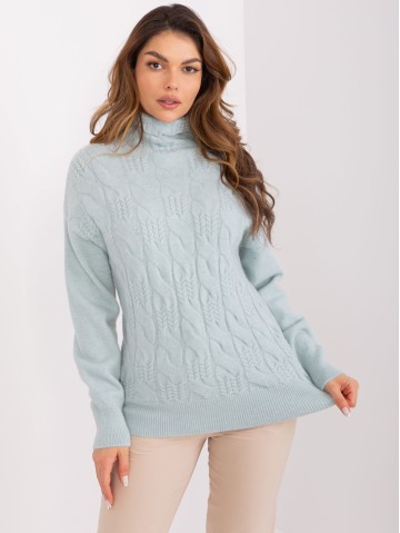 Sweter-AT-SW-23401.97P-mietowy 2