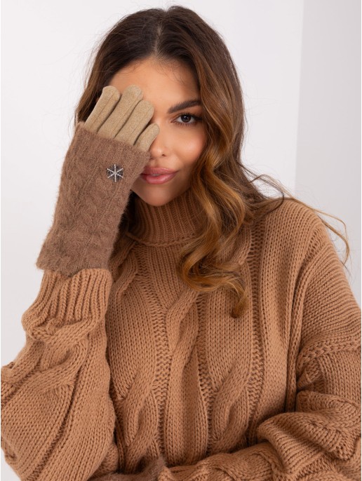 Rękawiczki-AT-RK-231405.08X-ciemny bezowy Rękawiczki-AT-RK-231405.08X-ciemny bezowy