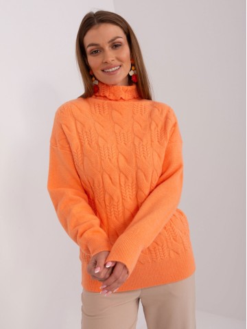 Sweter-AT-SW-23401.97P-jasny pomarańczowy
