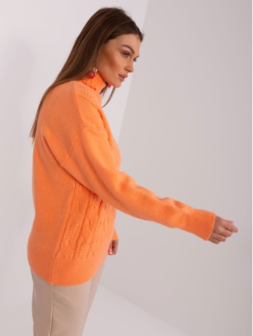 Sweter-AT-SW-23401.97P-jasny pomarańczowy 2