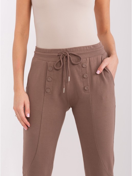 Spodnie dresowe-RV-DR-8692.21-brązowy
