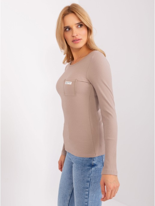 Bluzka-RV-BZ-9156.07-ciemny bezowy Bluzka-RV-BZ-9156.07-ciemny bezowy