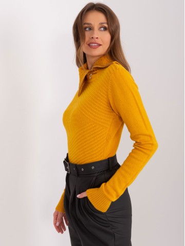 Sweter-PM-SW-R3634.99-ciemny żółty 2