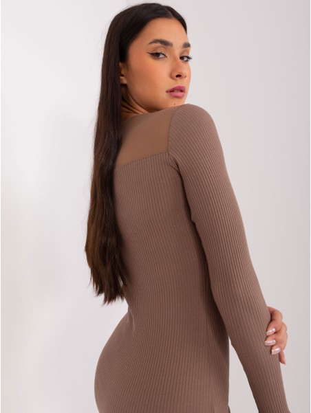 Sukienka-RV-SK-9217.57P-brązowy
