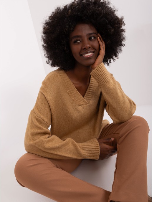 Sweter-BA-SW-0577.02P-camelowy Sweter-BA-SW-0577.02P-camelowy