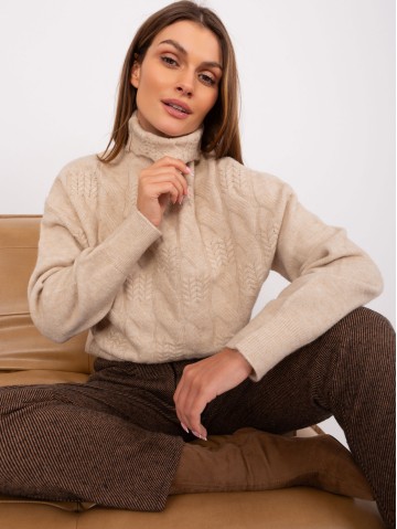 Sweter-AT-SW-23401.97P-beżowy 2