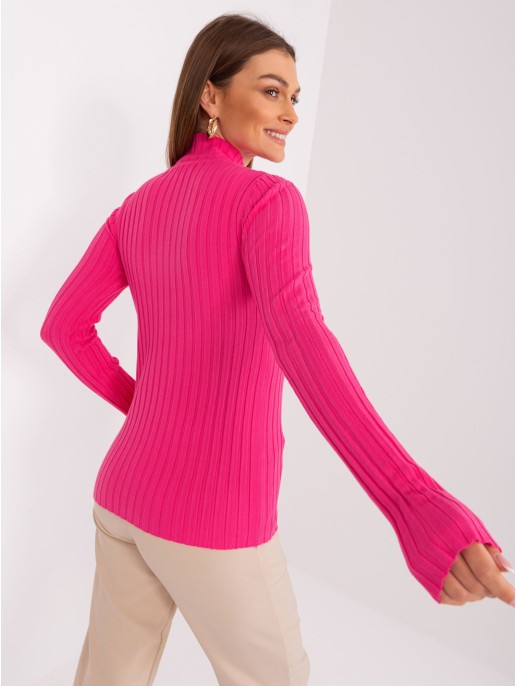 Sweter-PM-SW-9747.09-ciemny różowy