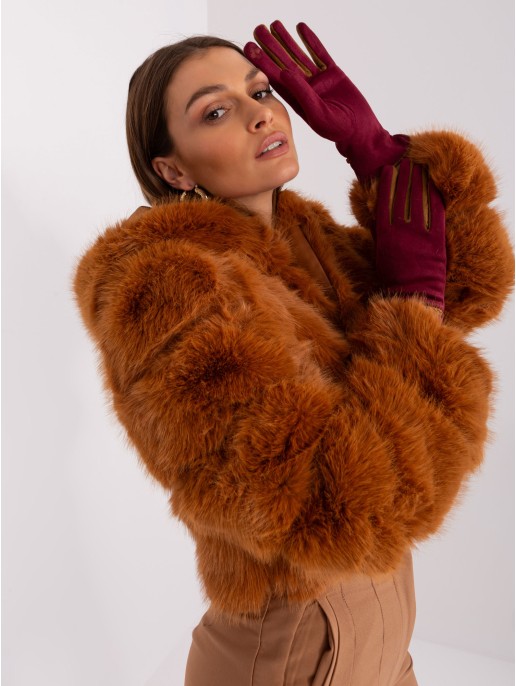 Rękawiczki-AT-RK-238601.25P-bordowy Rękawiczki-AT-RK-238601.25P-bordowy