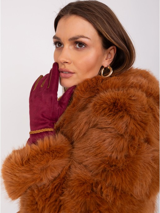 Rękawiczki-AT-RK-238601.25P-bordowy Rękawiczki-AT-RK-238601.25P-bordowy