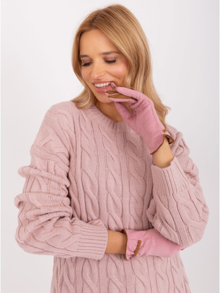 Rękawiczki-AT-RK-238601.25P-jasny różowy