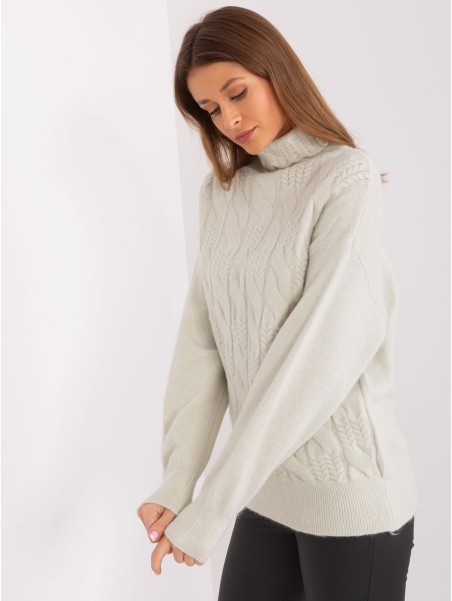 Sweter-AT-SW-23401.97P-mietowy