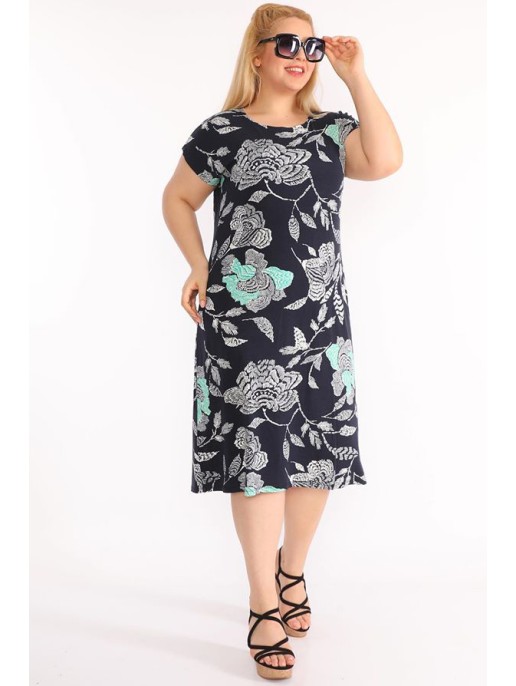 Летнее платье с короткими рукавами Летнее платье с короткими рукавами
