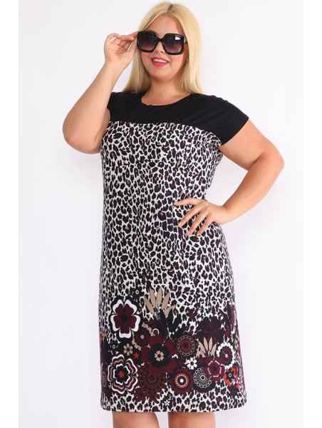 Hele puuvillane mustritega kleit