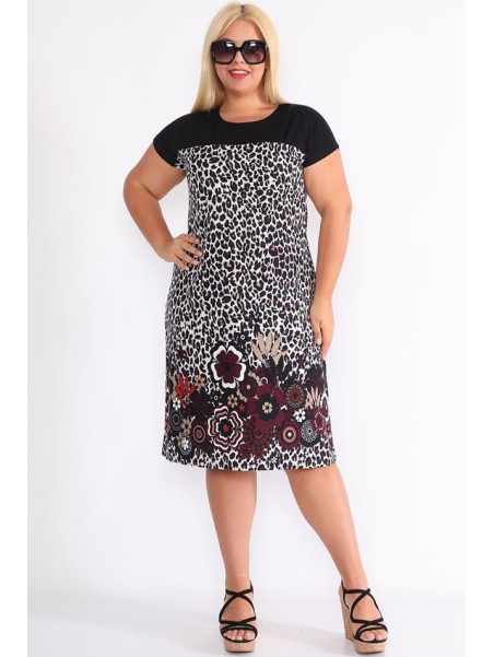 Lengva medvilnės suknelė su raštais