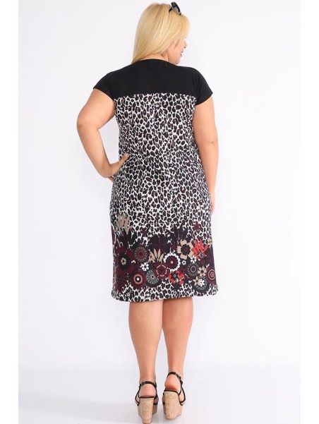 Lengva medvilnės suknelė su raštais